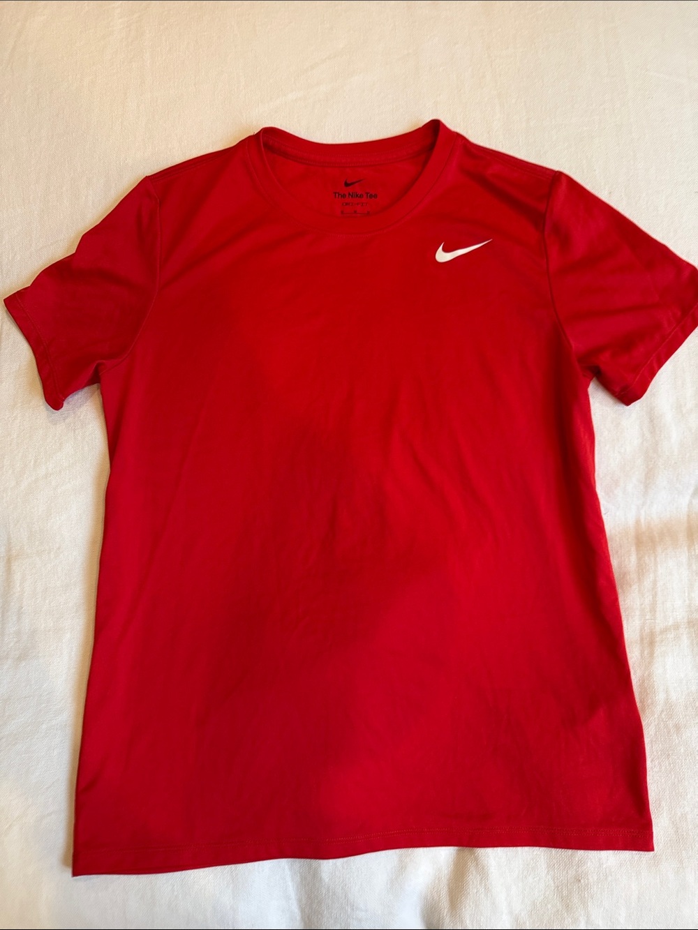Nike Red Short Sleeve Tee with White Swoosh